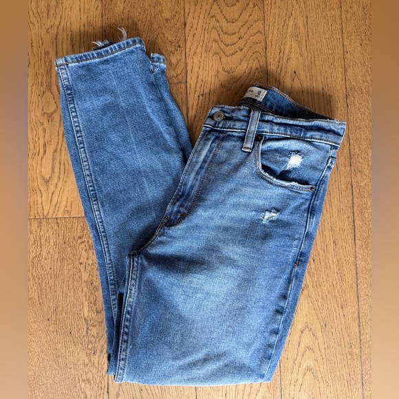 Abercrombie & Fitch The Skinny High Rise Jeans SZ 25/0S Medium Rinse - Picture 5 of 16